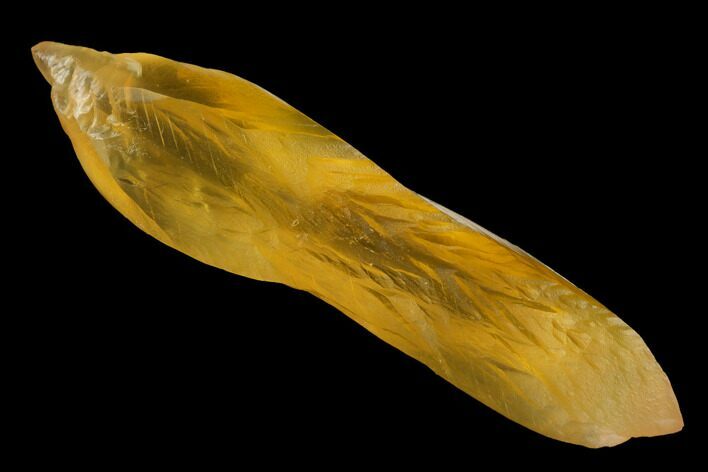 Amber-Yellow Calcite Crystal - Highly Fluorescent! #177281